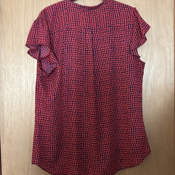 Simply Styled by‎ Sears black and red pebble design button blouse sz xl - Picture 4 of 4